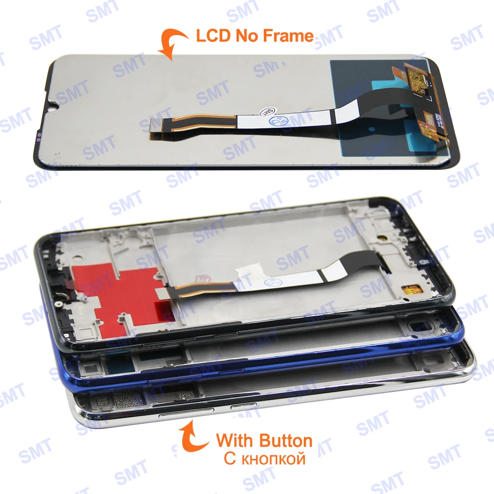 100% новый 6 3 ''Оригинальный ЖК-дисплей с рамкой для Xiaomi Redmi Note 8T сменный