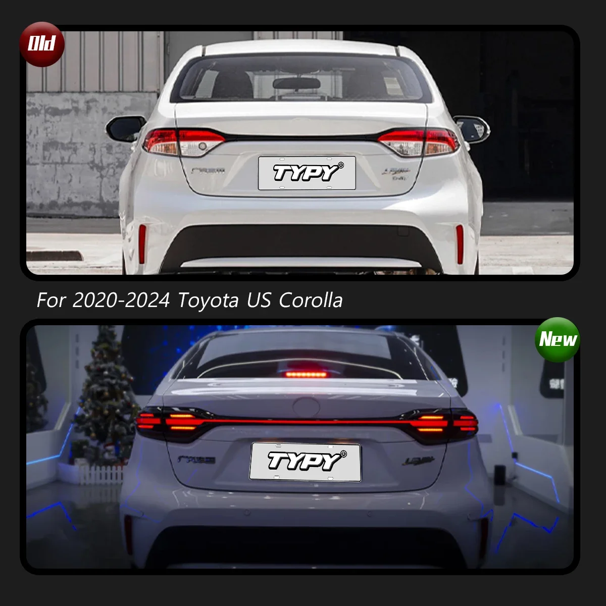 Автомобильные фары TYPY для Toyota US Corolla задние 2020-2024 светодиодный дневные ходовые