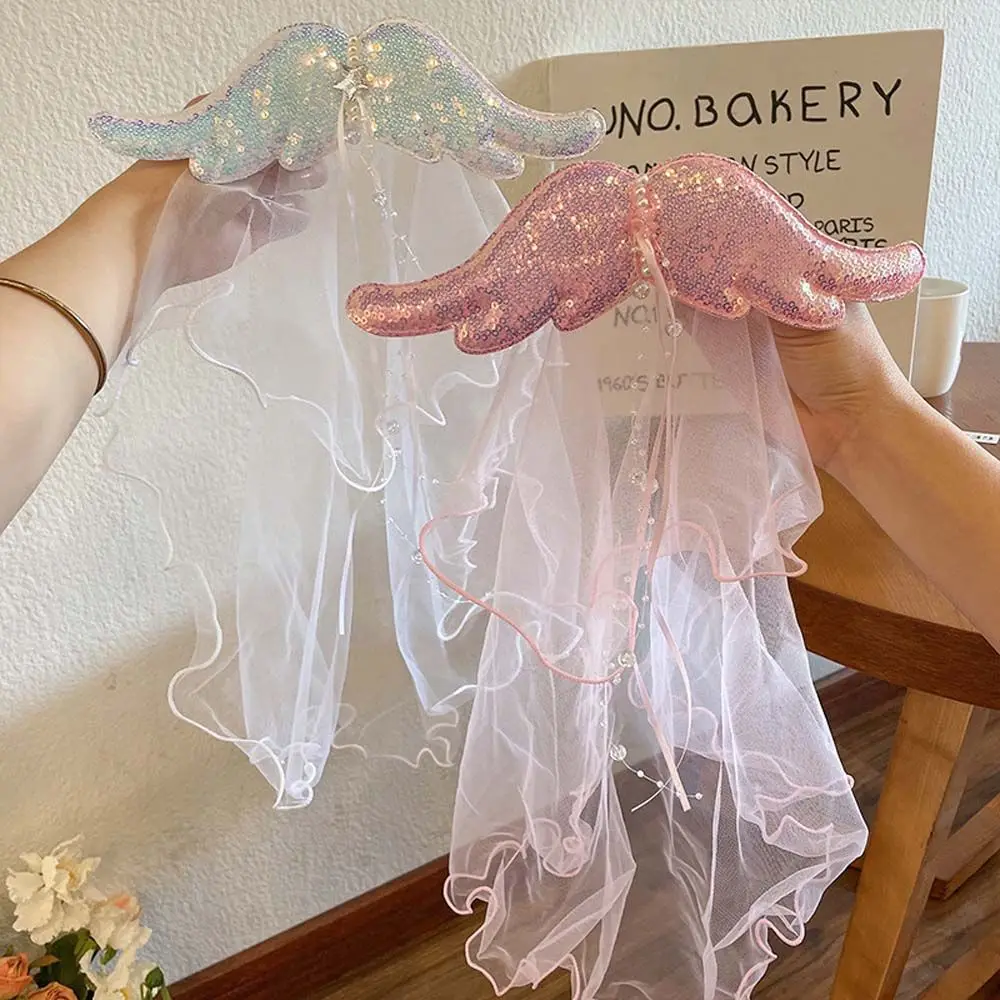 

Super Fairy Sweet Princess Back Of Head Elegant Ribbon Mesh Duckbill Clip Korean Style Hairpin Children's Hair Clip