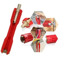 8 in 1 faucet sink installer multi purpose wrench plumbing tool for toilet bowlsinkbathroomkitchen plumbing and more red