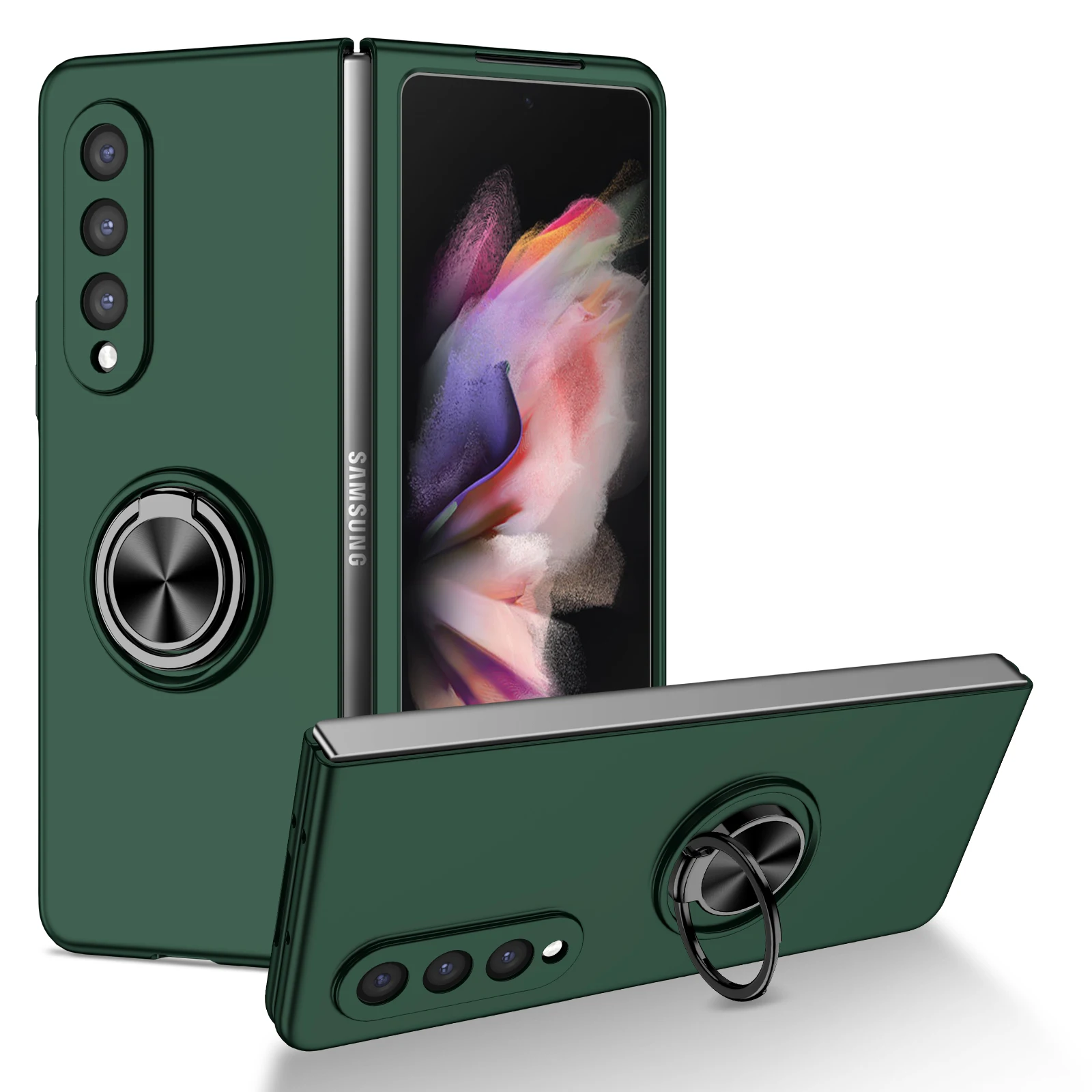 

Защитный чехол с защитой от отпечатков пальцев для Samsung Galaxy Z Fold 3 5G Fold2 Fold3 Fold 2 точный вырез с кольцом