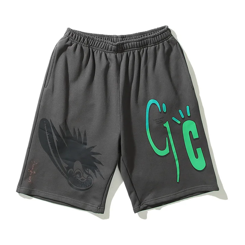

New 2022 Novelty high Men Comfortable Cactus Jack Skateboard Street Cotton Casual Shorts Kanye Hip-hop Parkour #A604