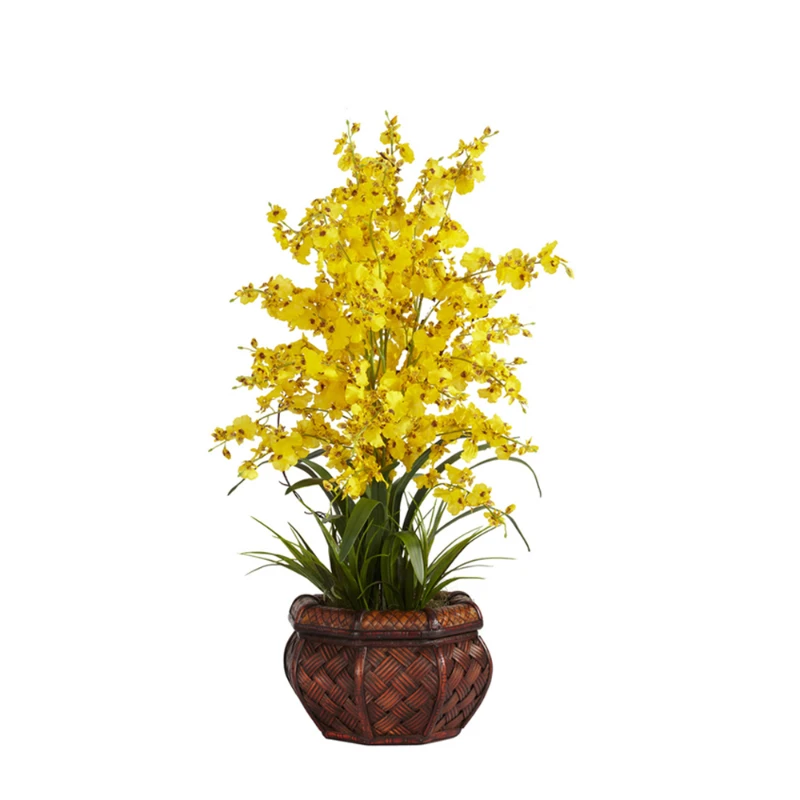 

30" Dancing Lady Orchid Artificial Flower Arrangement, Yellow