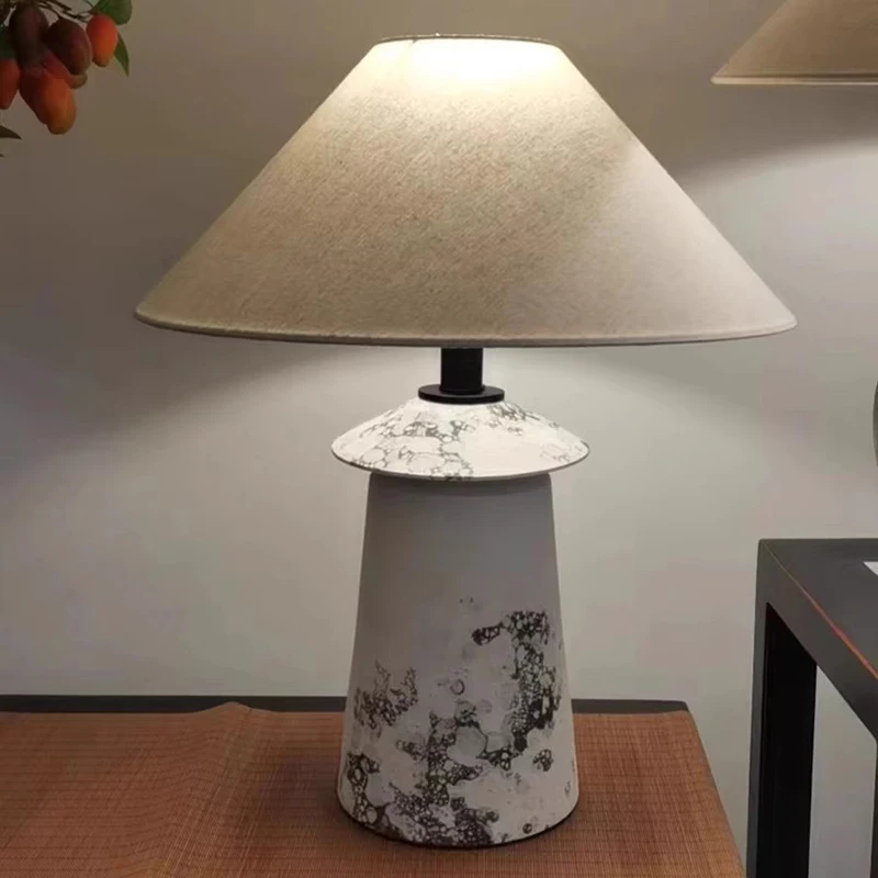 Японская ваби-саби ретро керамическая настольная лампа светодиодная E27