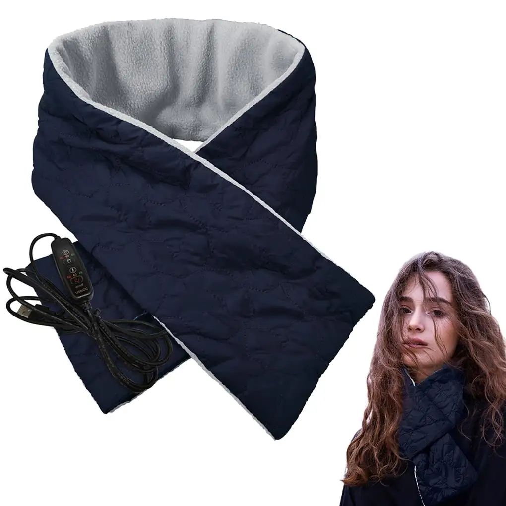 

Heated Scarf Cotton Soft Safe Heating Scarves Multi Modes Easy to Clean Long Using Smart Neckerchief Man Winter