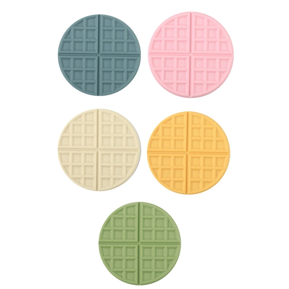 

5Pcs Silicone Tripod Pad,for Hot Pots and Pans, Heat Resistant Pot Holder Coaster for Tables and Countertops,Waffle