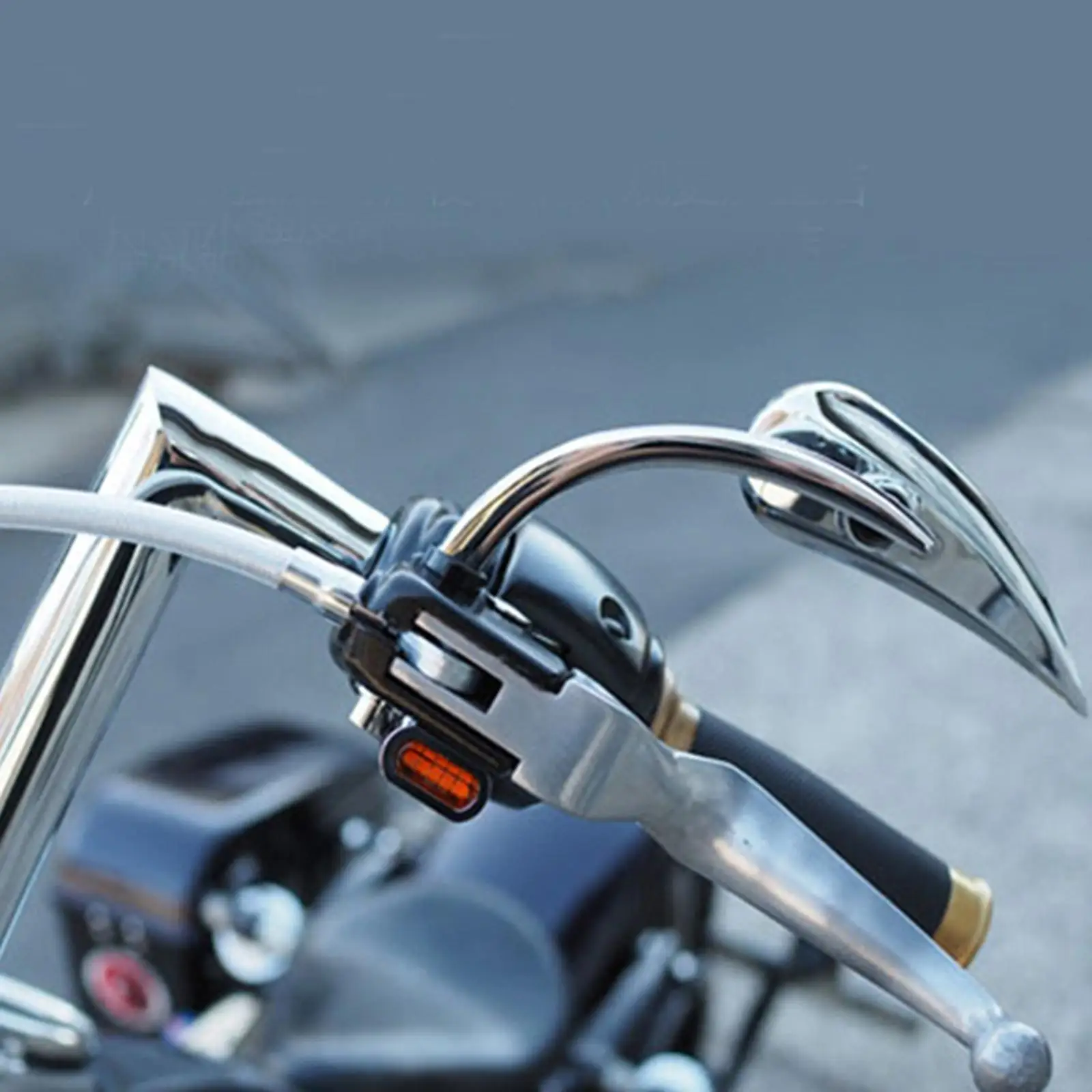 

2Pc LED Turn Signal Indicator Light for Touring Softail Black orange