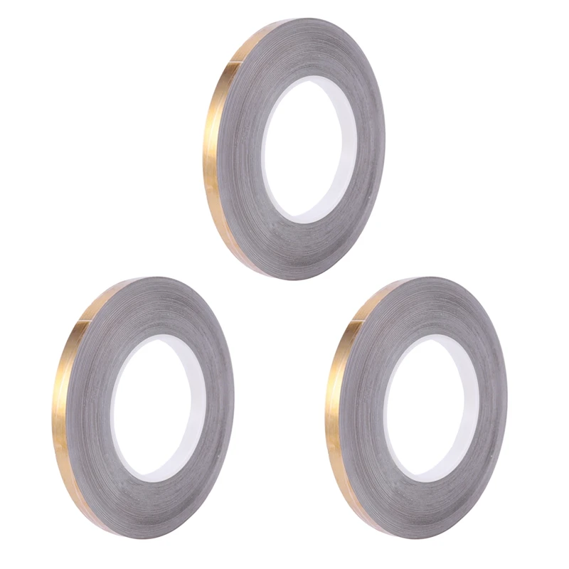 

3X 50 Meter Gold Self-Adhesive Stickers Waterproof Tile Wall Tile Space Sealing Tape Strip Joints Stickers Home Decor