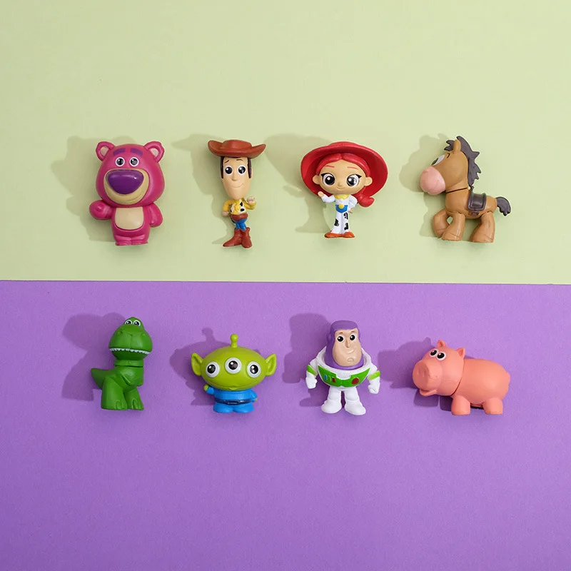 4Pcs/Set Disney Toy Story Anime Figure Buzz Lightyear Jessie Woody Alien Lotso Desktop Ornaments PVC Fans Collection Doll Gift