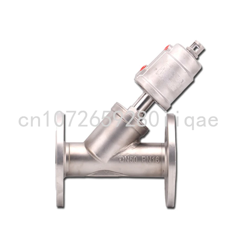 

2-1/2" Flange Type Stainless Steel 304 Pneumatic Angle Seat Valve Normally Closed PTFE Sealing