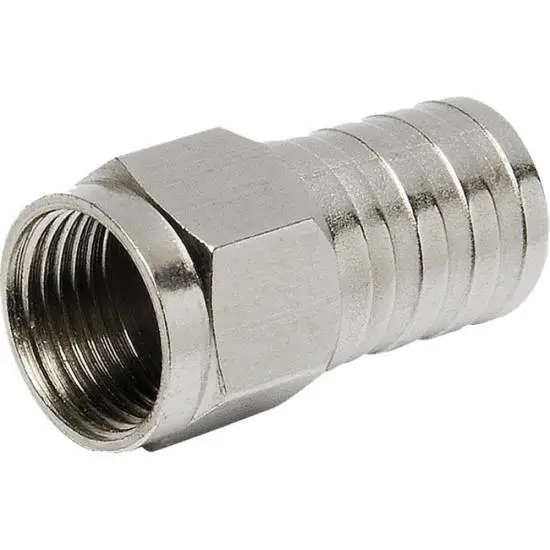 

F Type Barrel Connector For Crimping RG59 CONF0006 Nickel STORM - PCT / 100