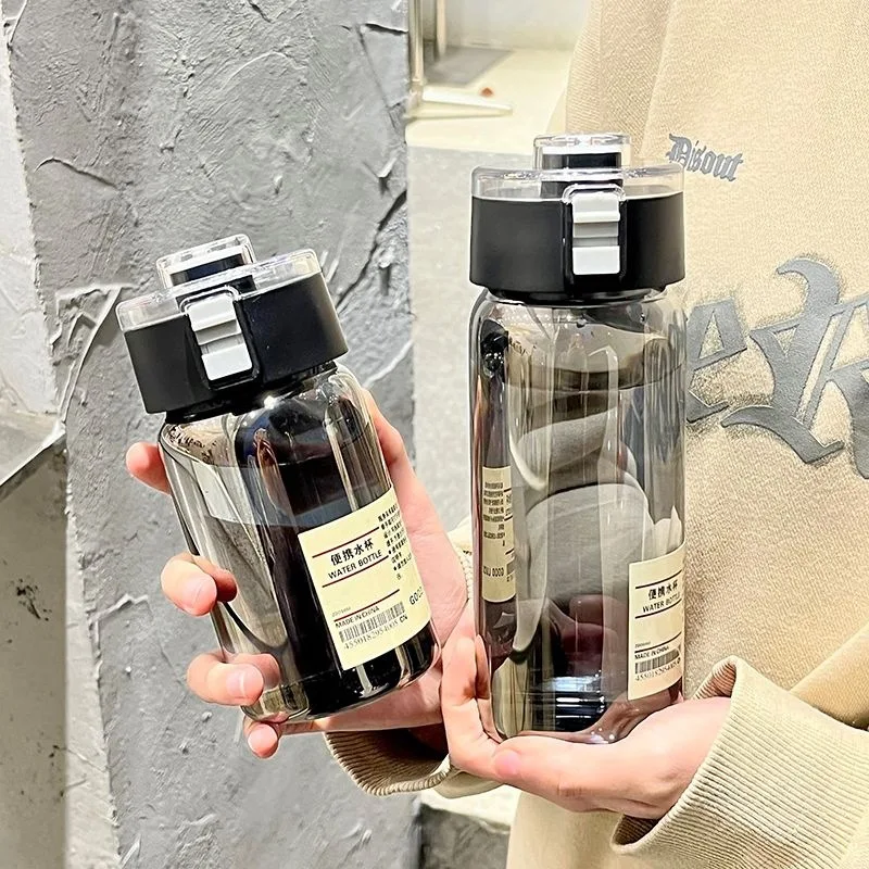 350/550/750 мл стеклянные прозрачные бутылки для воды с веревкой портативная