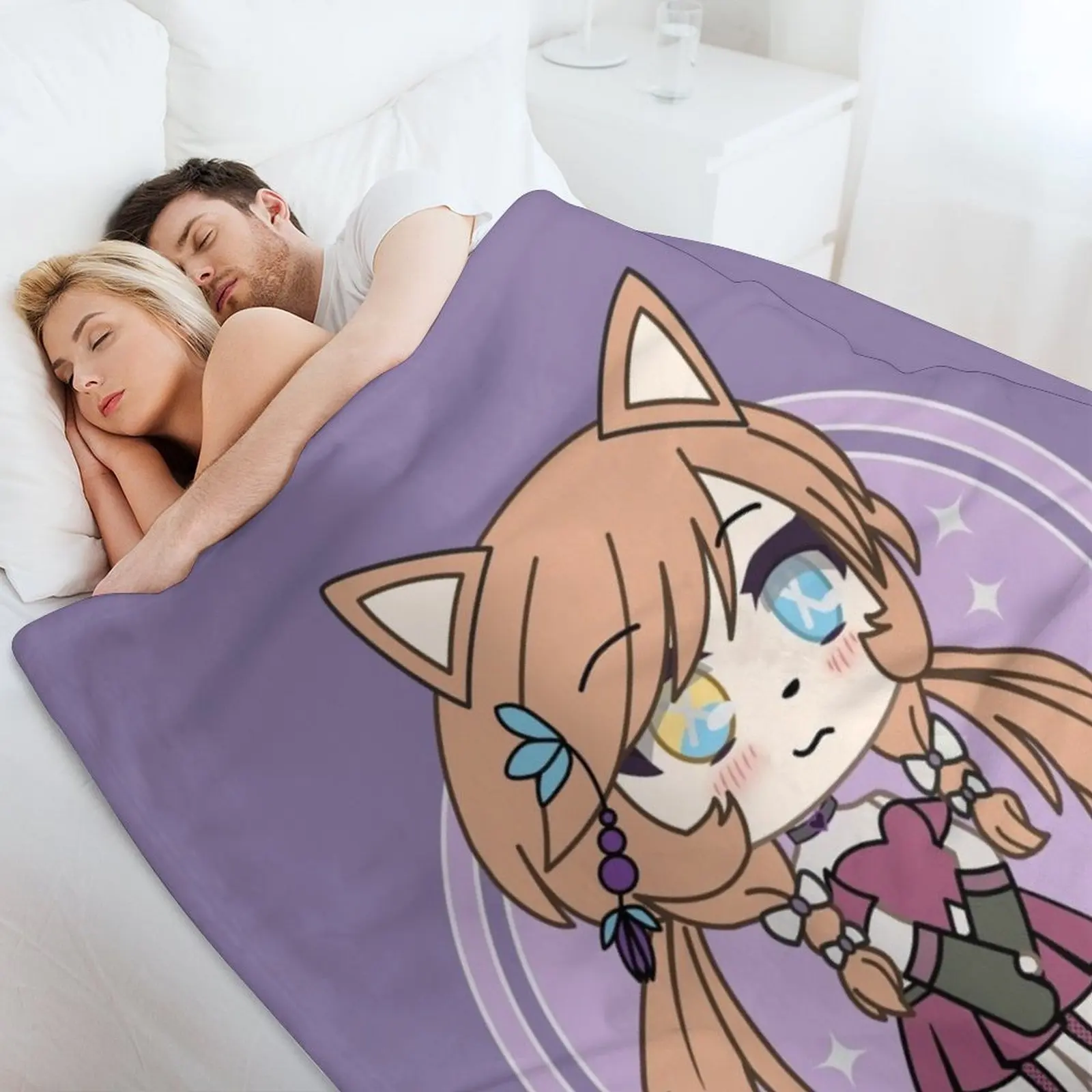 Милое одеяло Gacha Girl Foxy Chan рождественские подарки одеяла украшения для диванов