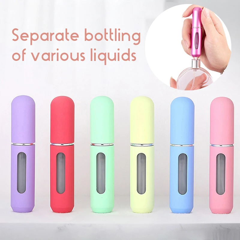 

5ML Candy Color Mini Travel Bottom Filling Perfume Bottle Liquid Sub-Bottling Fine Mist Spray Refillable Jar Empty Cosmetic