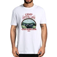 camp crystal lake counselor summer 1980 horror 100 cotton summer mens novelty oversized t shirt women casual streetwear tee