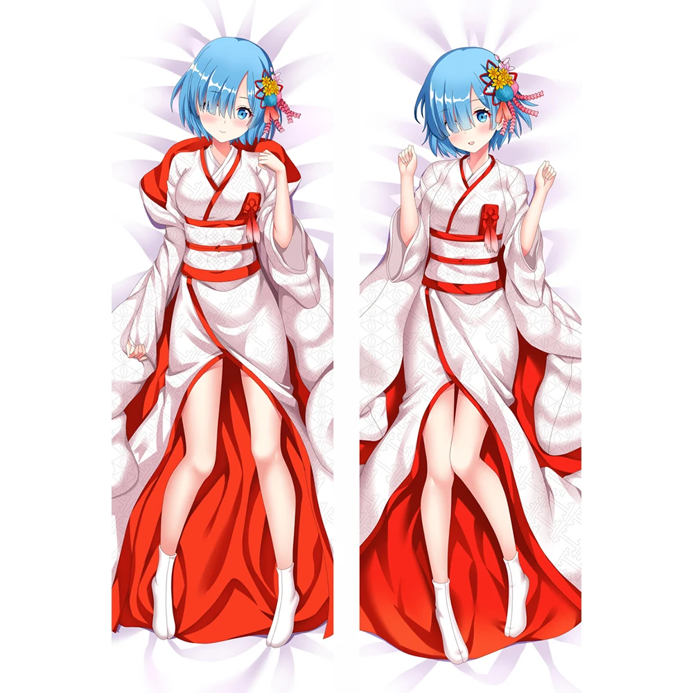 Аниме Жизнь в другом мире с нуля - наволочка для подушки Рем Пписилла Дакимакура, объединяющая подушку для обнимания, постельное белье.