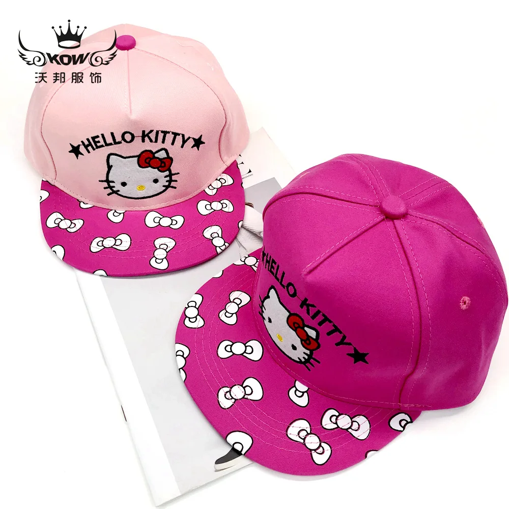 Детская шапка Hello Kitty подарки бейсболка для девочек Кепка с козырьком летняя