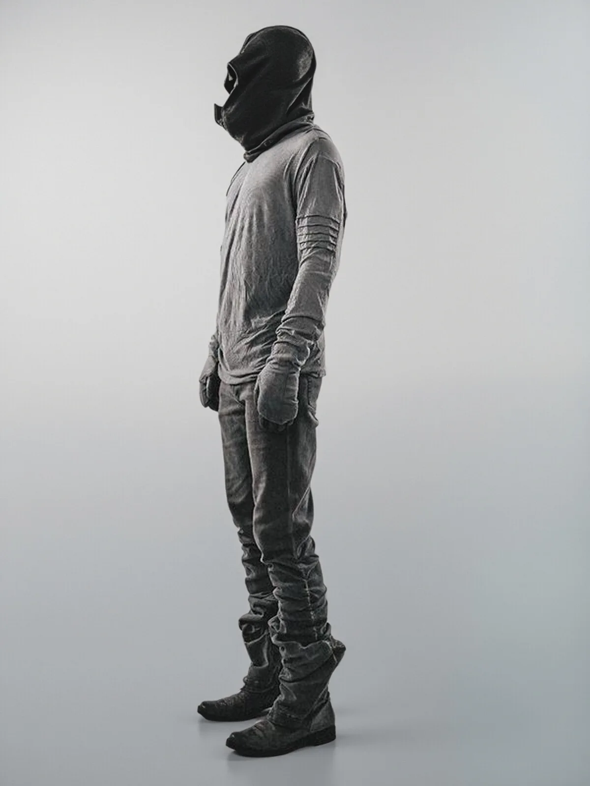 Drklei Slim fit Elastic Pinch Wrinkle High Weight Thick Thread Drape Waste Soil Wind One-Piece Sleeve Base Outer Wear T-shirt