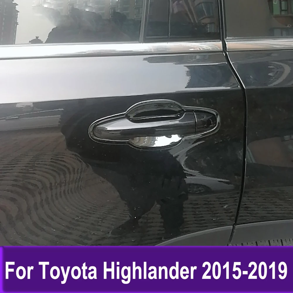 

Боковая дверная ручка, крышка чаши, отделка для Toyota Highlander 2015 2016 2017 2018 2019, автомобильная наклейка, украшение, аксессуары для стайлинга