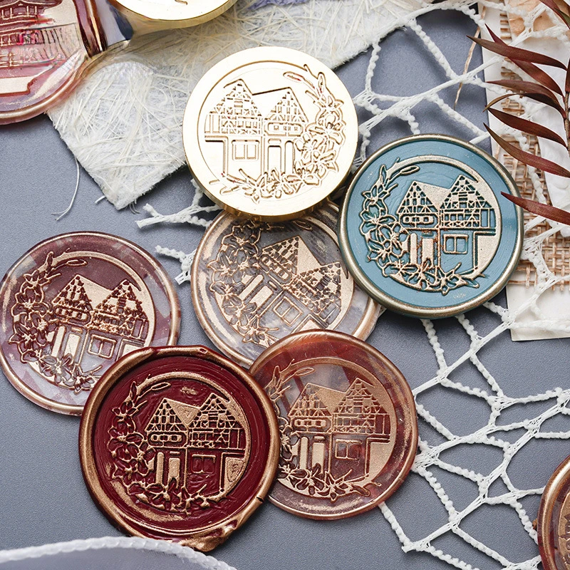 

European Architecture Series Retro Style Enamel Seal DIY Manual Firewax Invitation Envelope Sealing Decoration