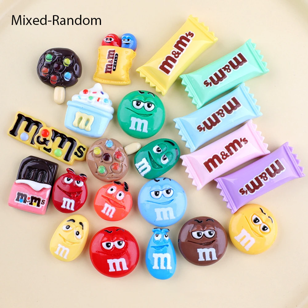 

20 шт. смоляные кабошоны M-бобы и конфеты Brangdy для рукоделия