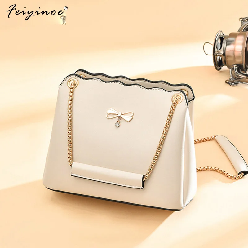 

Summer Fashion Single Shoulder Bag 2022 New Tide Female Bag Contracted Aslant Bag Chain Ins Bucket Bag Women Messenger Bag Totes