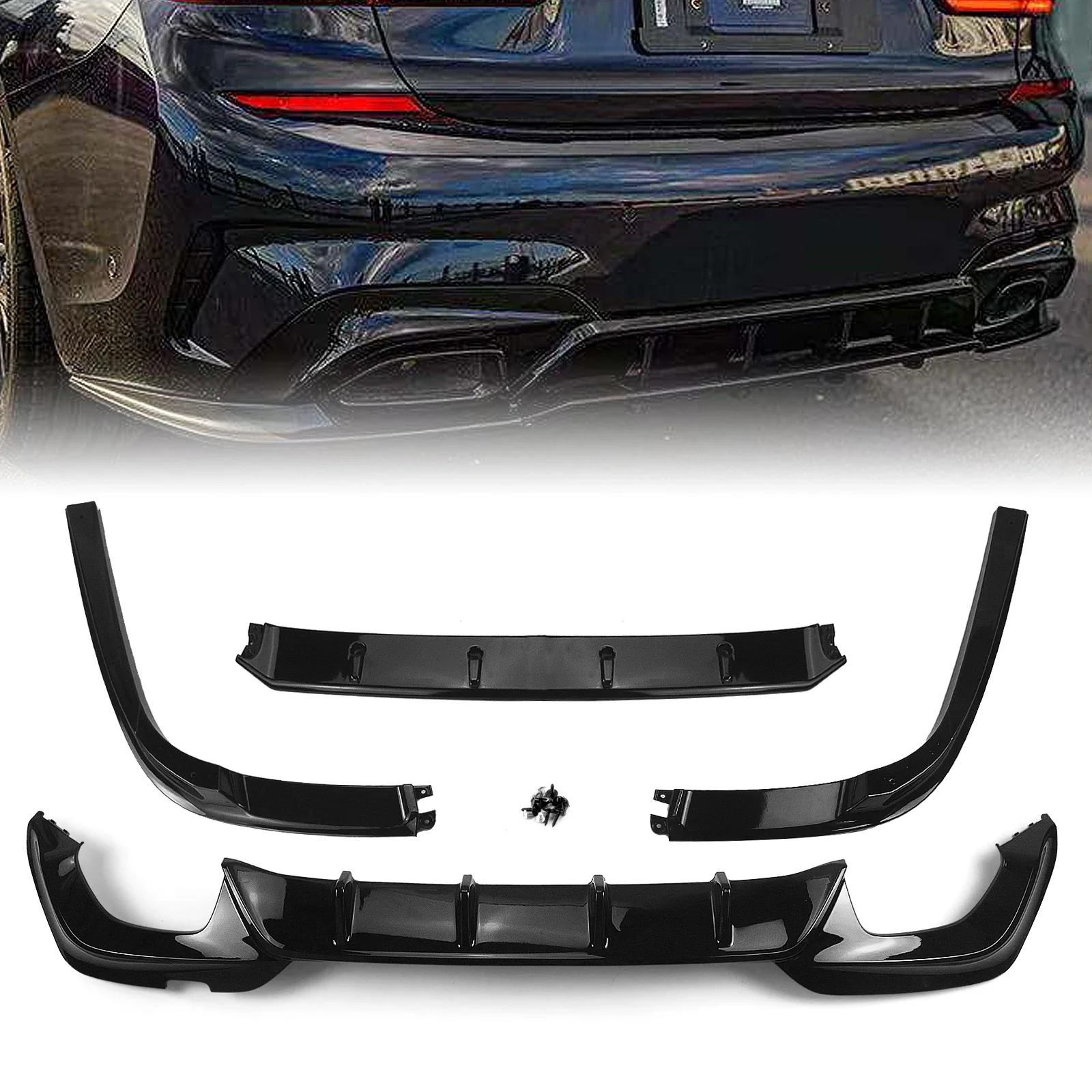 Новый! Задний бампер YOFER диффузор для BMW New 3 Series G20 325i 325LI 2019-2021 330i M Sport Gloss Black