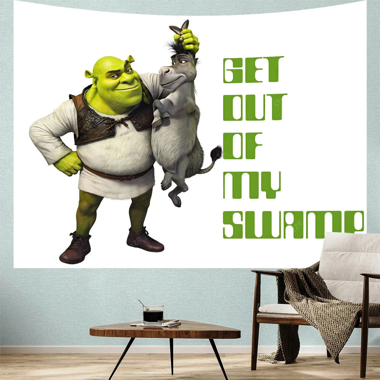 

Гобелен Get Out of My Swamp розовый