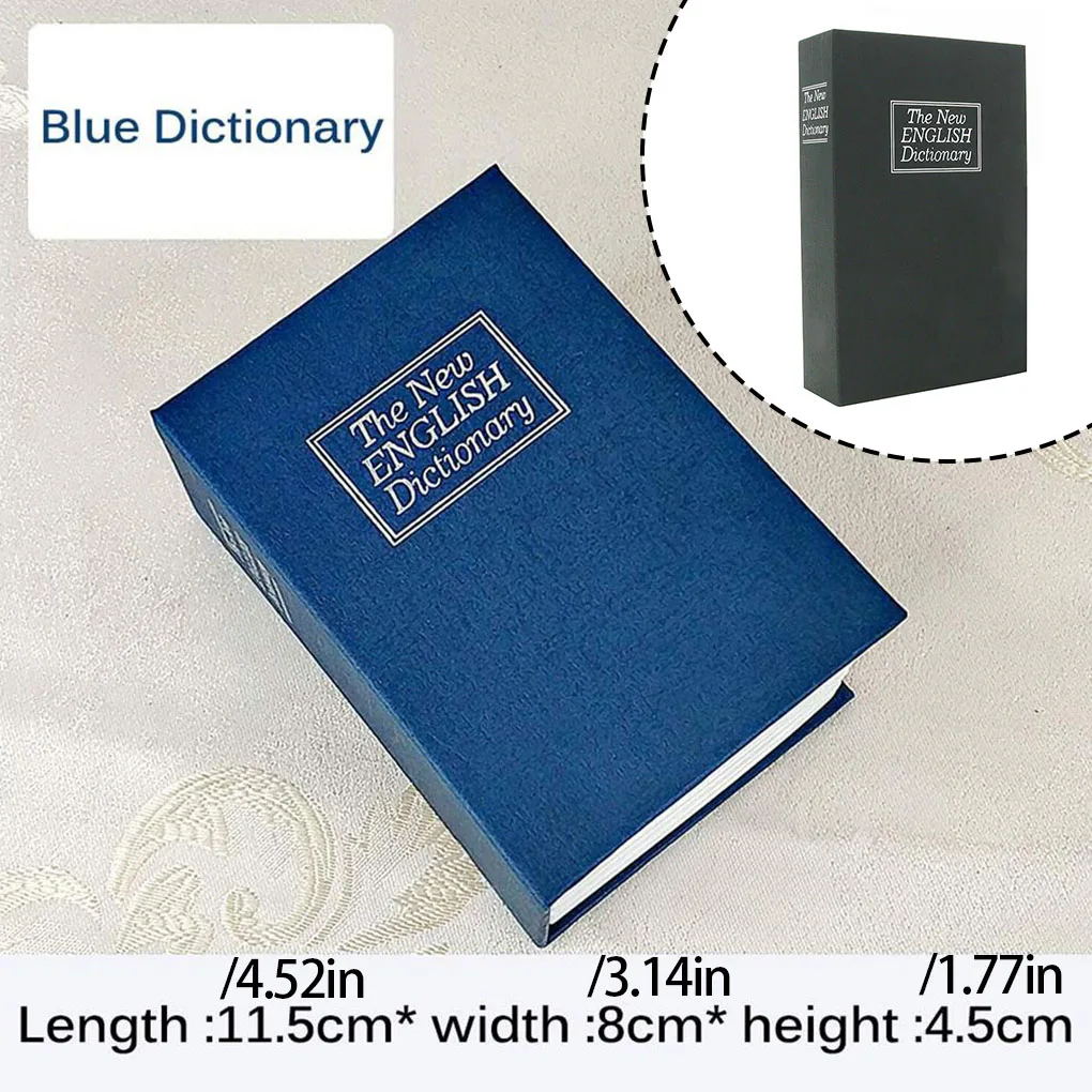 Mini Safe Box Professional Simulation Book Cash Jewelry Diary Passwords Keys Security Lock Boxes Password Container black images - 6