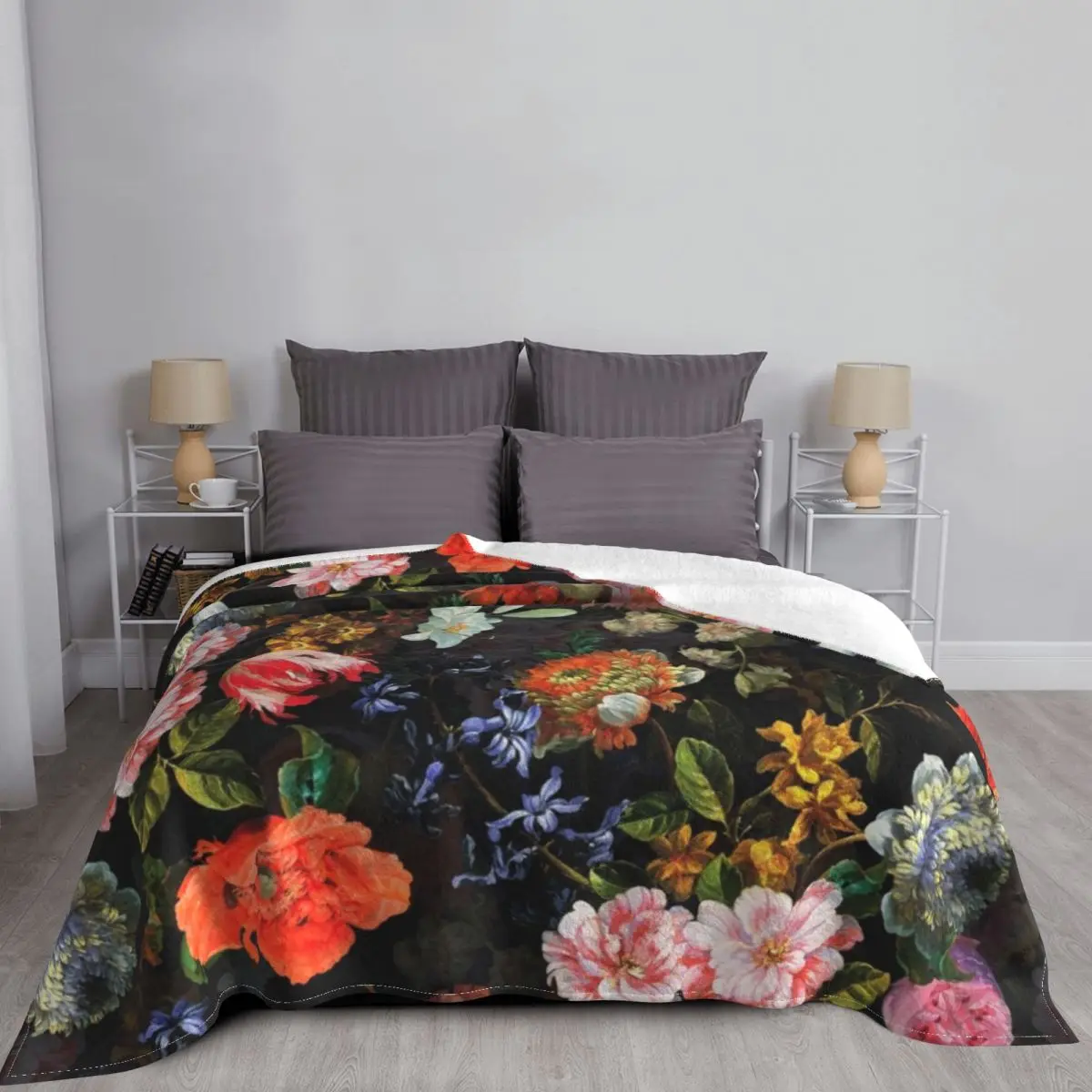 Античный ботанический Ночной цветок сад я бросаю одеяло движущиеся мягкие