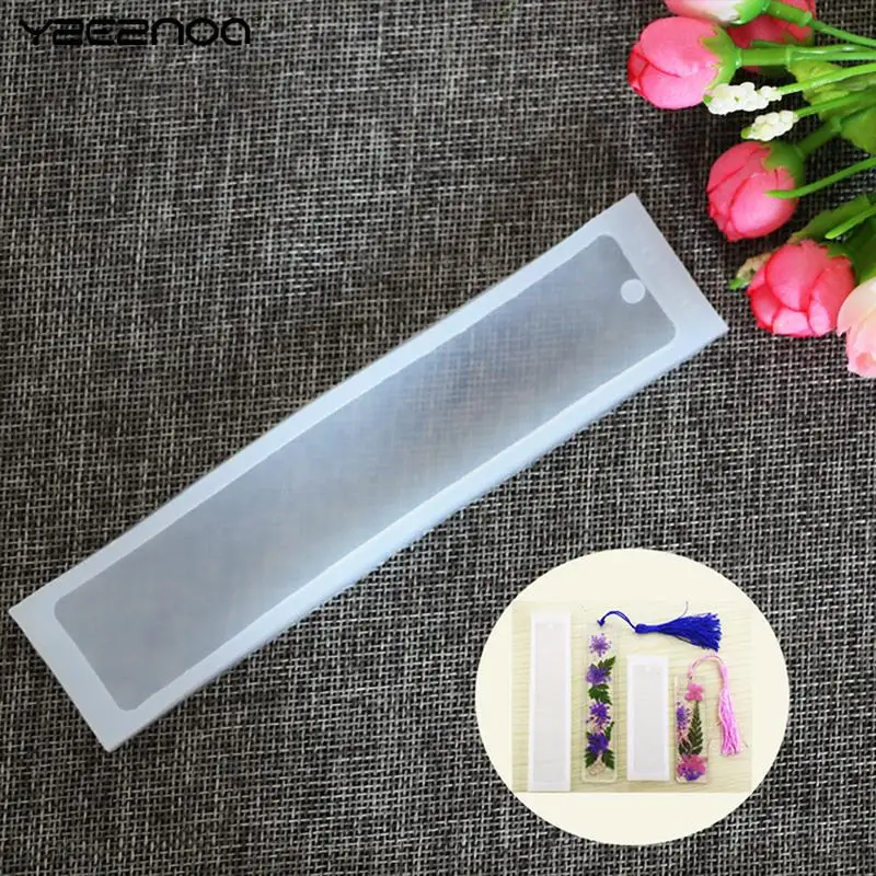 

2 Pcs/Set Rectangle Silicone Bookmark Mold, DIY Bookmark Mould Making Epoxy Resin Jewelry DIY Craft Silicone Transparent Mold