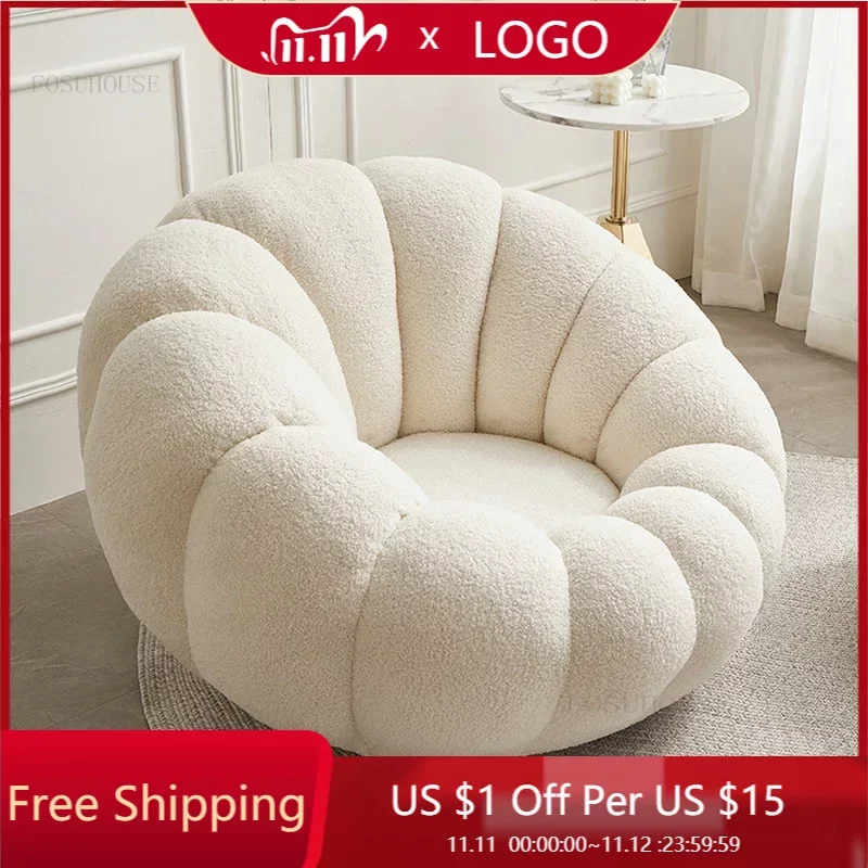 

Cloakroom Villa Lazy Living Room Sofa Fashion Xxl White Nordic Lazy Creative Sofa Foam Sponge Back Single Divano Home Furniture