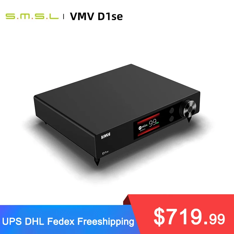 SMSL VMV D1se высококачественный аудио DAC luetooth5.0 USB оптический коаксиальный RCA DSD512 ES9038PRO