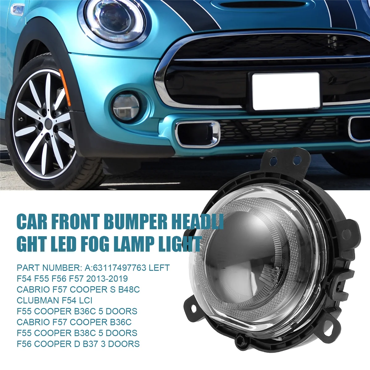 Автомобильная передняя фара для бампера фонарь противотуманная BMW MINI F54 F55 F56 F57