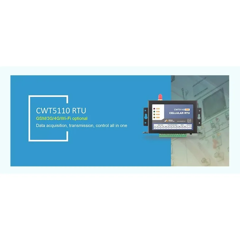 Фото Беспроводной GSM/GPRS/4G/3G/2G Wi-Fi SMS-контроллер CWT5110 4DI 4DO с модулем RTU-модема, поддержка счетчиков импульсов №4