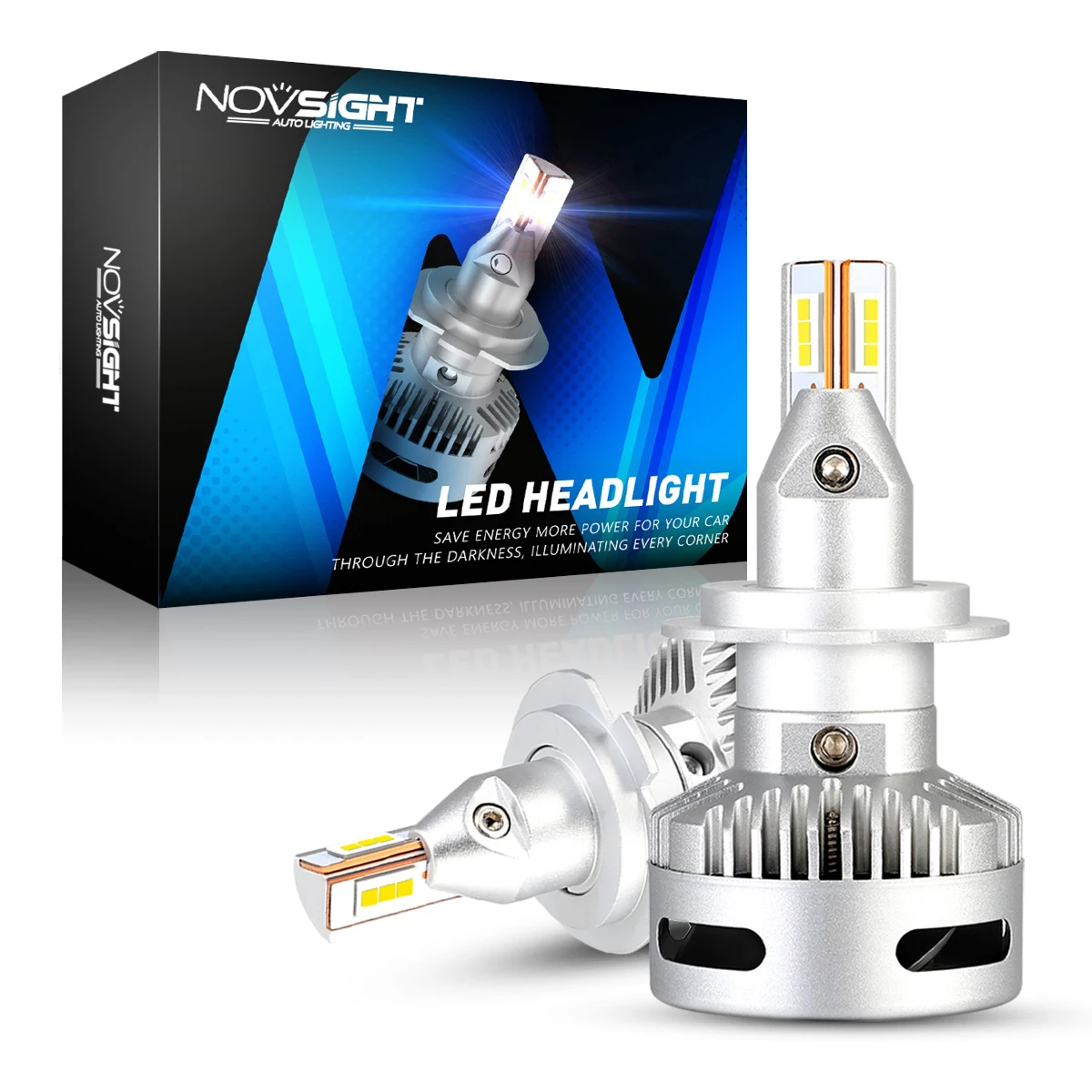 NOVSIGHT Car Projector Headlight H7 Led H7 H11 9005/9006 9012 D5 D2/D4 D1/D3/D8 90W 12000LM 6500K Auto Headlamp Fog Light Bulbs