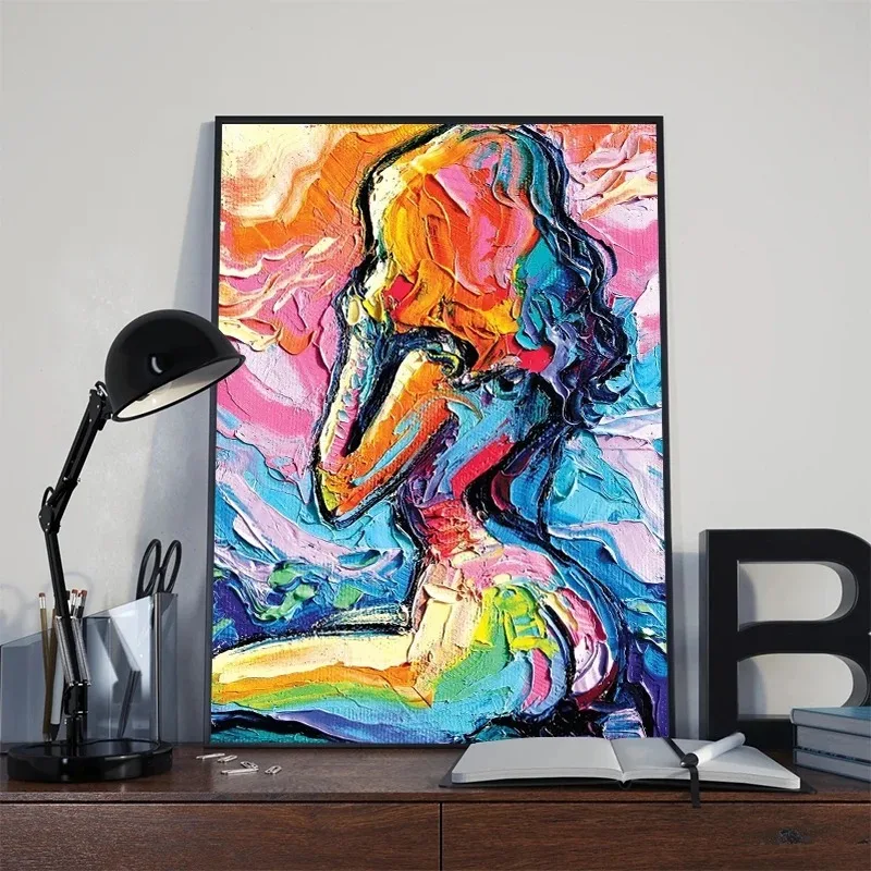 Абстрактный Женский Боди-арт Холст С Принтом Без Рамы Современный Декор Для