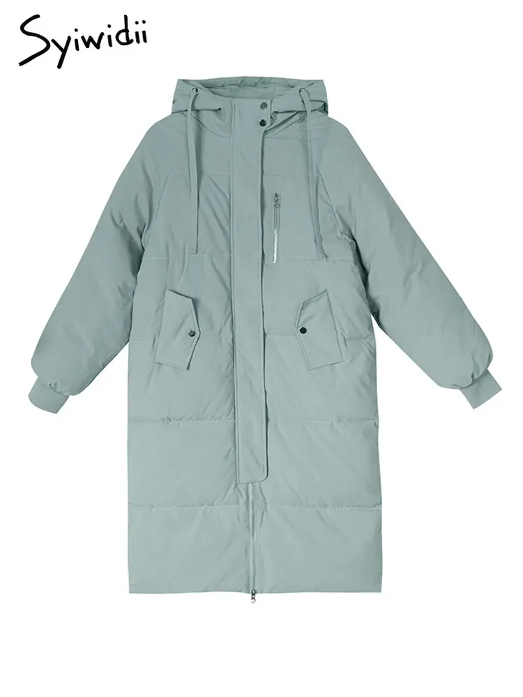 Syiwidii Long Parkas Winter Puffer Jacket Women 2022 Thicken Warm Bubble Coat Oversized Outerwear Korean Autumn Casual Jackets