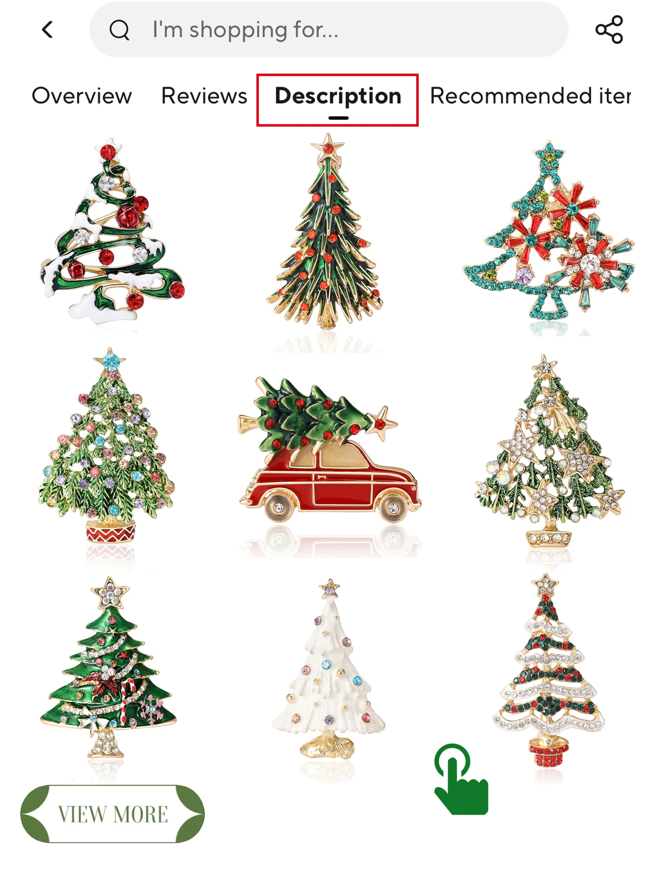 Эмалированная брошь в виде дерева цвет ассортименте