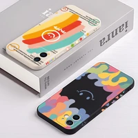 luxury ice cream smile face case for samsung galaxy a12 a32 a51 a71 a52 a72 a50 s20 fe s21 plus s22 ultra square silicone covers