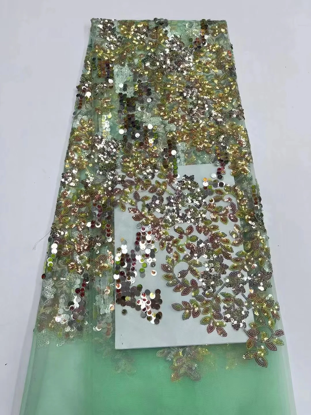 

African Lace Fabric Embroidered Sequined Nigerian Lace Fabrics 2023High Quality French Tulle Lace Fabric For Dress Sewing QF0654