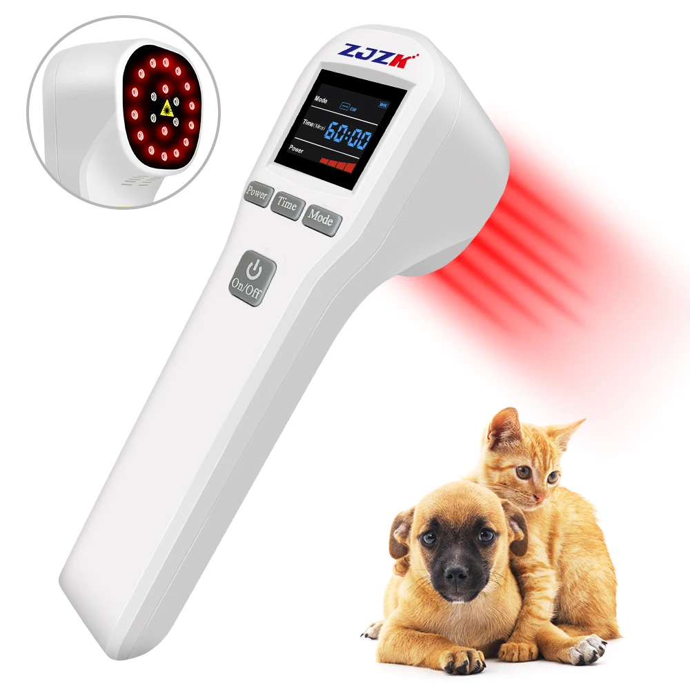 

ZJZK 880mW 650nm 808nm Handheld LLLT Cold Laser Therapy Dvice Arthritis Pain Relief Wound Healing for Human Animal Physiotherapy