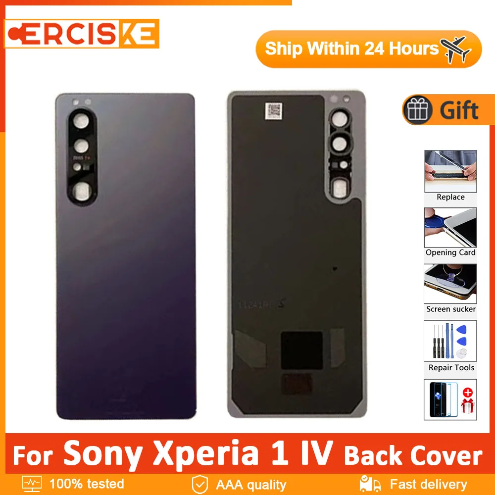 

Оригинальная задняя крышка батарейного отсека для Sony Xperia 1 IV, Крышка батарейного отсека, чехол со стеклянным объективом для камеры Sony X1 IV Repalce