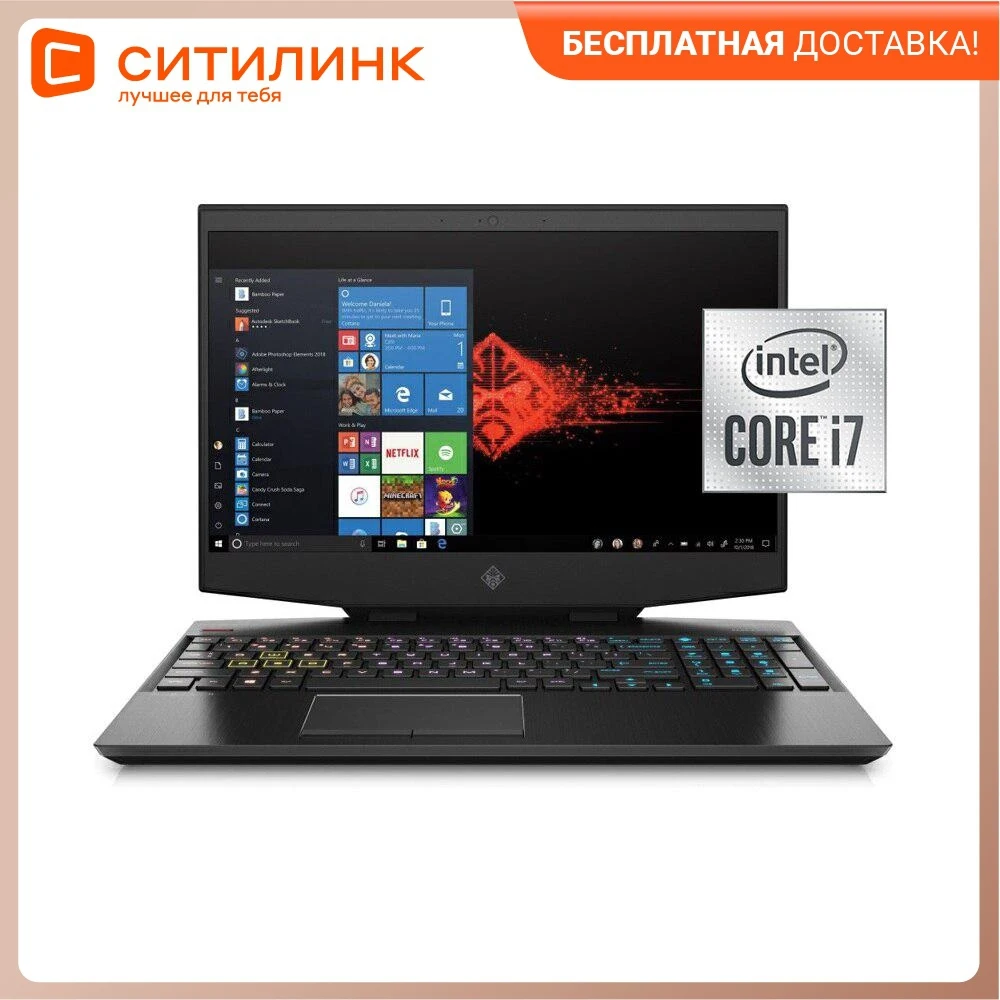 Ноутбук HP Omen 15-dh1032ur 15.6" IPS i7 10750H 16Гб 1Тб HDD 512Гб SSD NVIDIA RTX 2080 SuperMQ 22N22EA | Компьютеры и