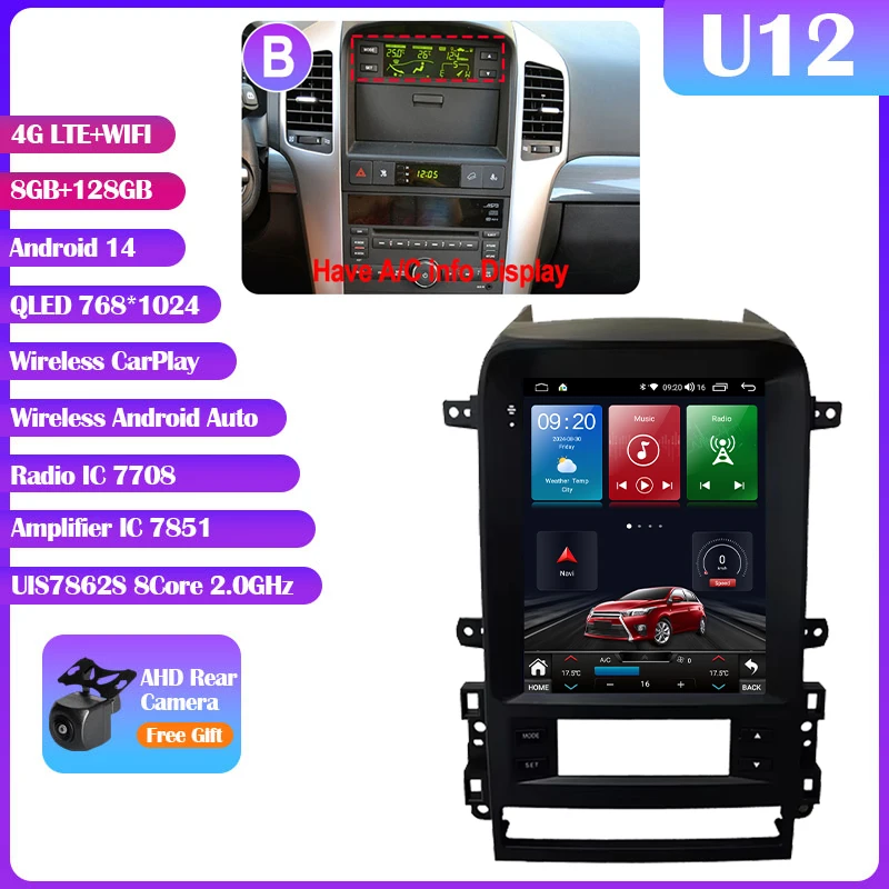 

Android 14 для Chevrolet Captiva 1 2006-2011 9,7 дюйма 7862S Автомобильный радиоприемник Tesla Style Мультимедийный видеоплеер Carplay GPS Navi Стерео
