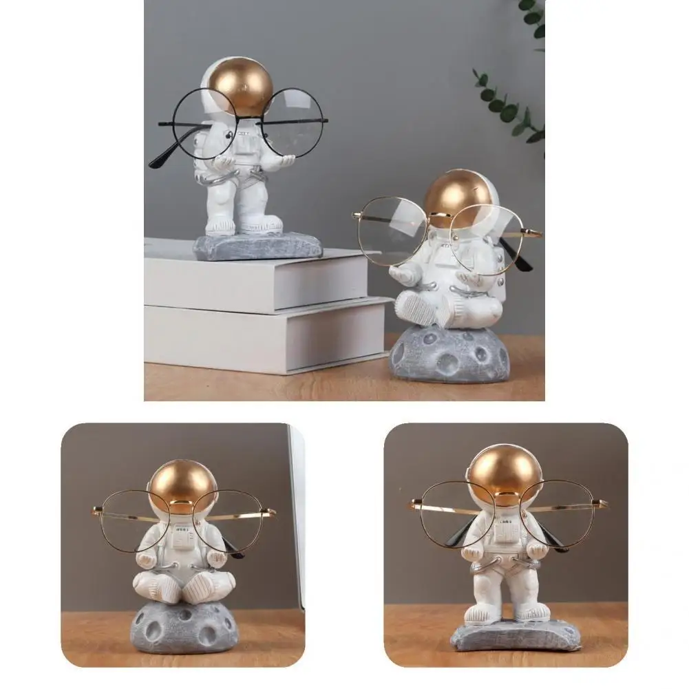 

Great Anti-slip Exquisite Resin Astronaut Glasses Holder Stand for Bedside Eyeglass Display Stand Glasses Holder