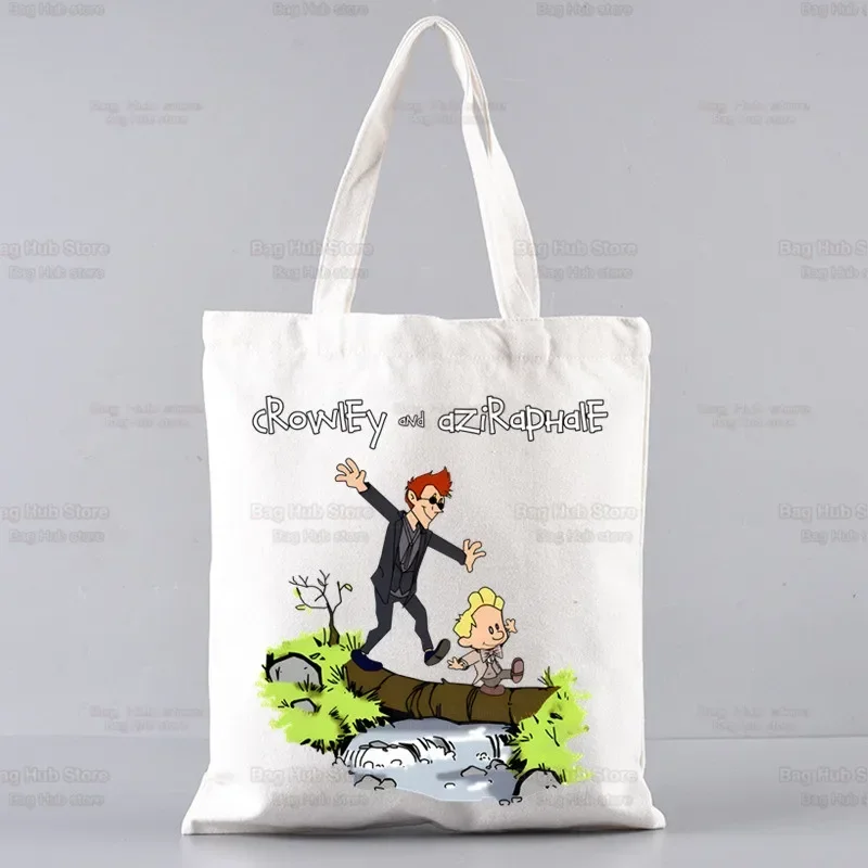 Женская сумка для покупок Good Omens Crowley Ineffable David эко многоразовая большая женская