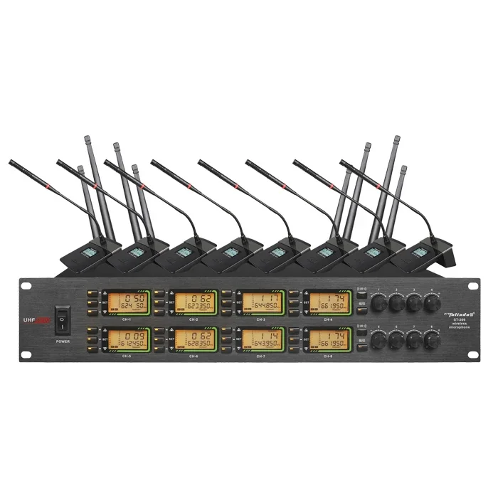 ST-209 UHF 8-канальный беспроводной микрофон для конференц-связи ручной