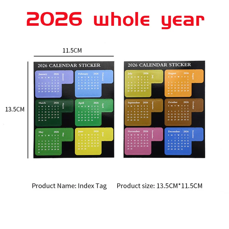 

Календарные наклейки 2024-2025, винтажный блокнот