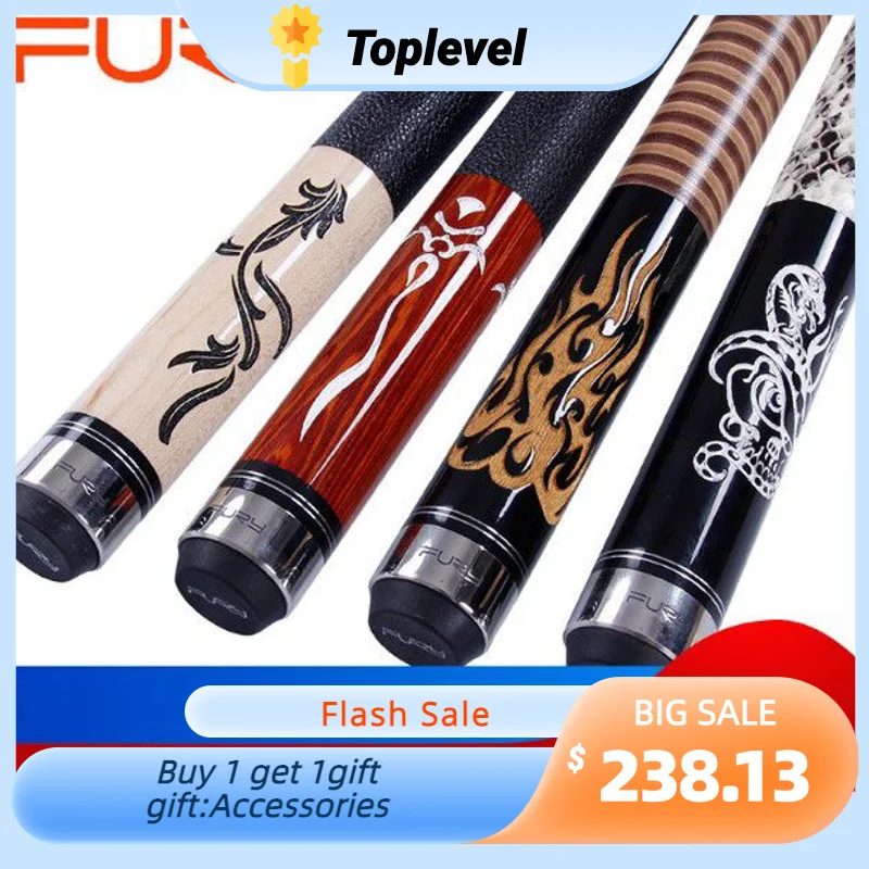 

Original FURY LE-4 Pool Cue 11.75mm 12.75mm Tip North America Maple New Billiard Cue Stick Pool Stick Kit HT KT Professional XTC